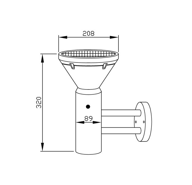 Solar Wall Light - 2W Solar Wall Light