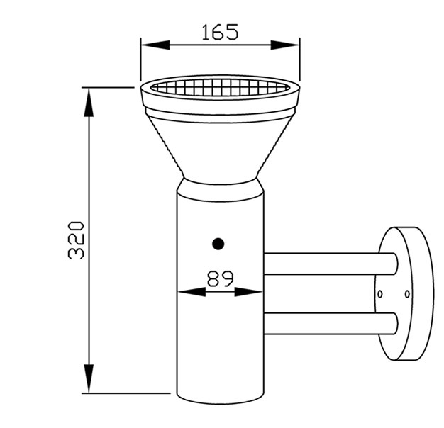 Solar Wall Light - 2W Solar Wall Light