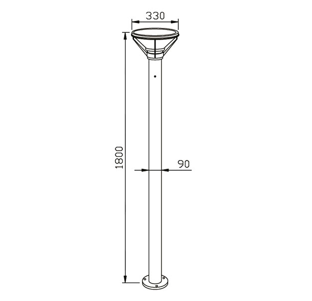 Solar Garden Light - 6W Solar Garden Light