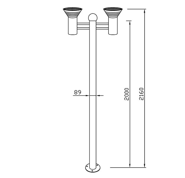 Solar Garden Light - 9W Solar Garden Light
