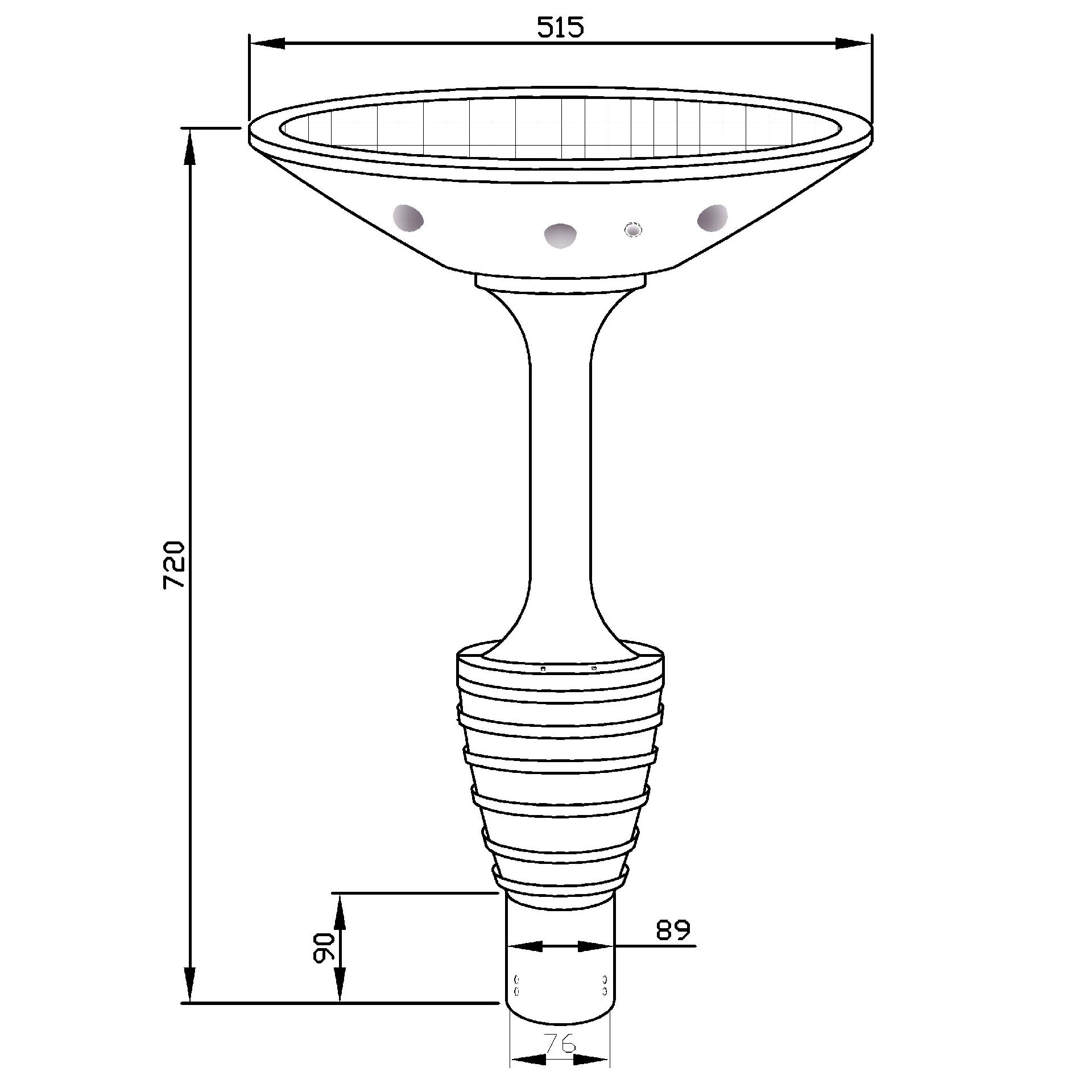 Solar Garden Light - 12W Solar Garden Light