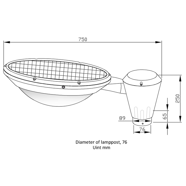 Solar Garden Light - 12W Solar Garden Light