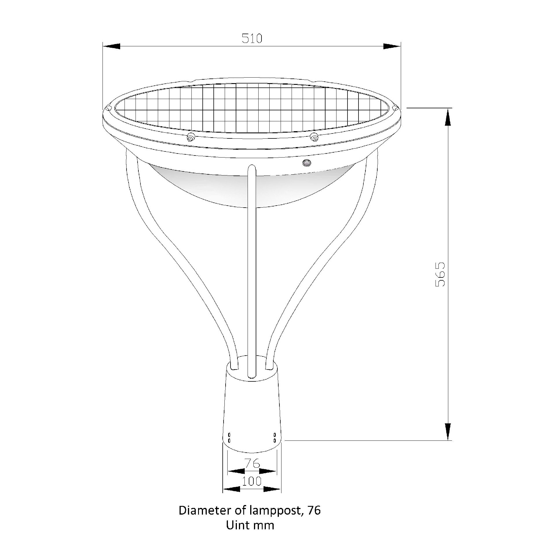 Solar Garden Light - 12W Solar Garden Light